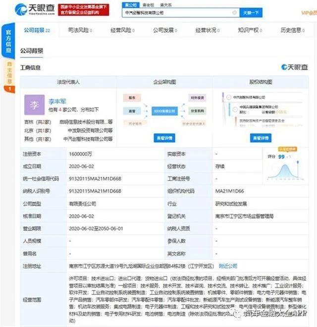 东风、一汽、长安等合资成立新公司 注册资本160亿