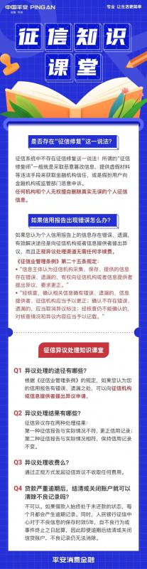 征信知识课堂——征信异议处理